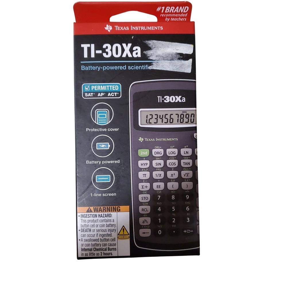 Texas Instruments TI-30Xa Battery Powered Scientific Calculator 1 Line Screen‎